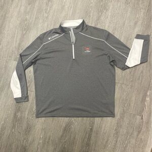 Columbia Omni-Wick US Open logo Shotgun 1/4 Zip pullover gray with white 2XL XXL